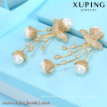 94936 europe artificial elegant design gold diamond pearl earring jewelry for party